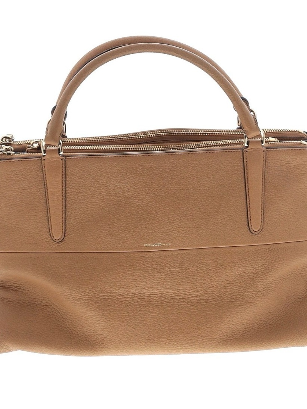 Coach Caramel Leather Satchel with Gold Hardware